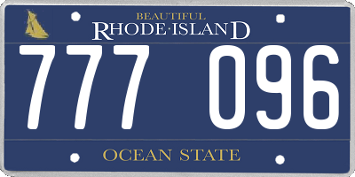 RI license plate 777096