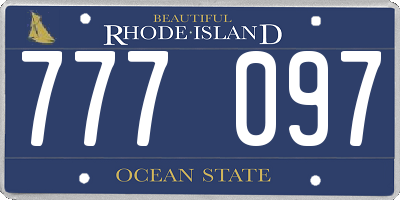 RI license plate 777097