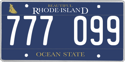 RI license plate 777099