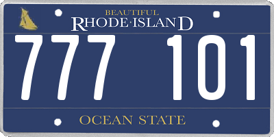 RI license plate 777101