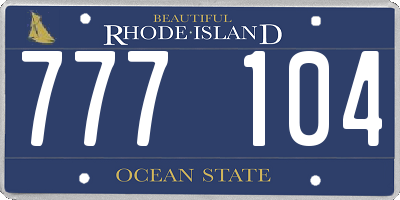 RI license plate 777104