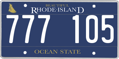 RI license plate 777105