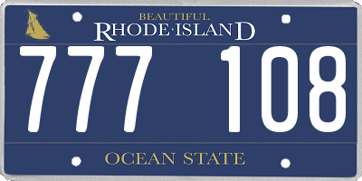 RI license plate 777108