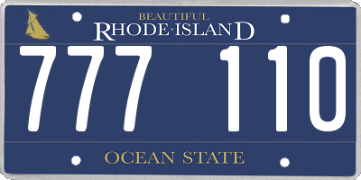 RI license plate 777110