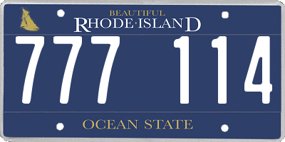 RI license plate 777114
