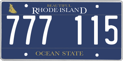 RI license plate 777115