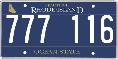 RI license plate 777116