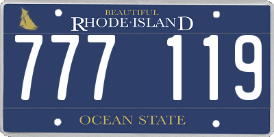 RI license plate 777119