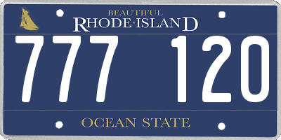 RI license plate 777120