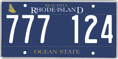 RI license plate 777124