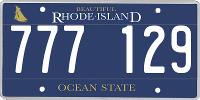 RI license plate 777129