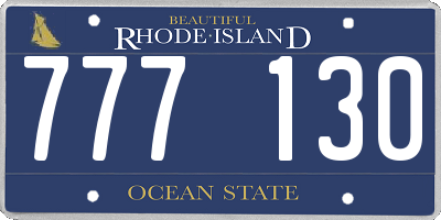 RI license plate 777130