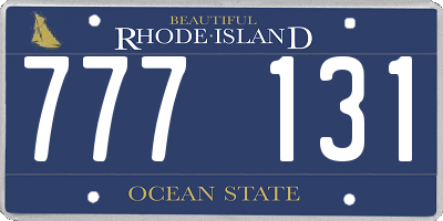 RI license plate 777131