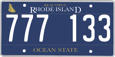 RI license plate 777133