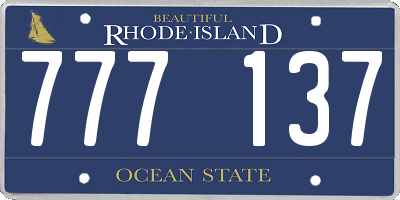 RI license plate 777137