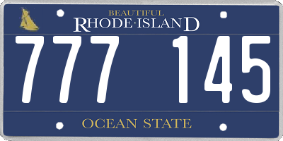 RI license plate 777145