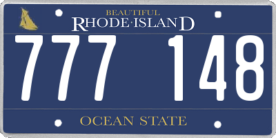 RI license plate 777148