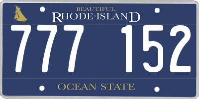 RI license plate 777152