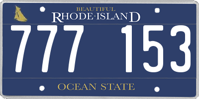 RI license plate 777153