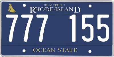 RI license plate 777155