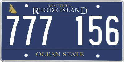 RI license plate 777156
