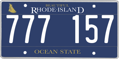 RI license plate 777157
