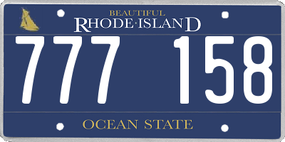 RI license plate 777158