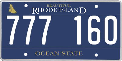 RI license plate 777160