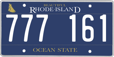 RI license plate 777161