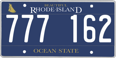 RI license plate 777162