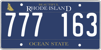 RI license plate 777163