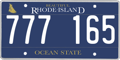 RI license plate 777165