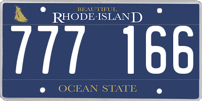 RI license plate 777166