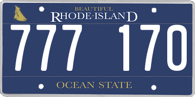 RI license plate 777170