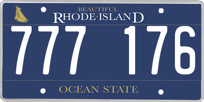 RI license plate 777176