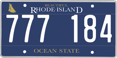 RI license plate 777184