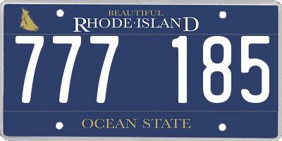 RI license plate 777185