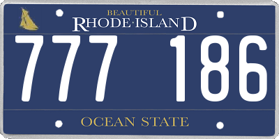 RI license plate 777186