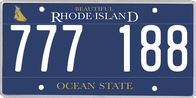 RI license plate 777188