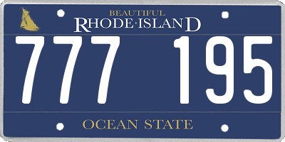 RI license plate 777195