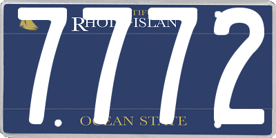RI license plate 7772