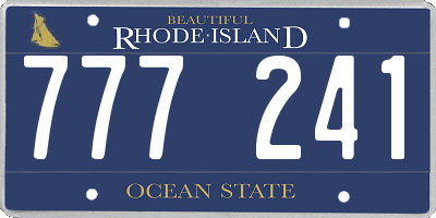 RI license plate 777241