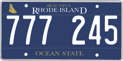 RI license plate 777245