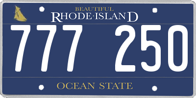 RI license plate 777250