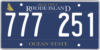 RI license plate 777251