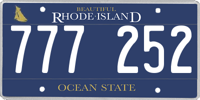 RI license plate 777252