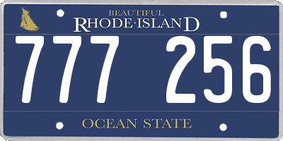 RI license plate 777256