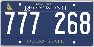 RI license plate 777268