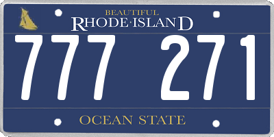 RI license plate 777271