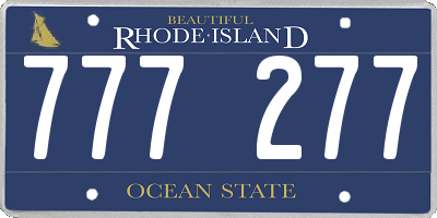 RI license plate 777277
